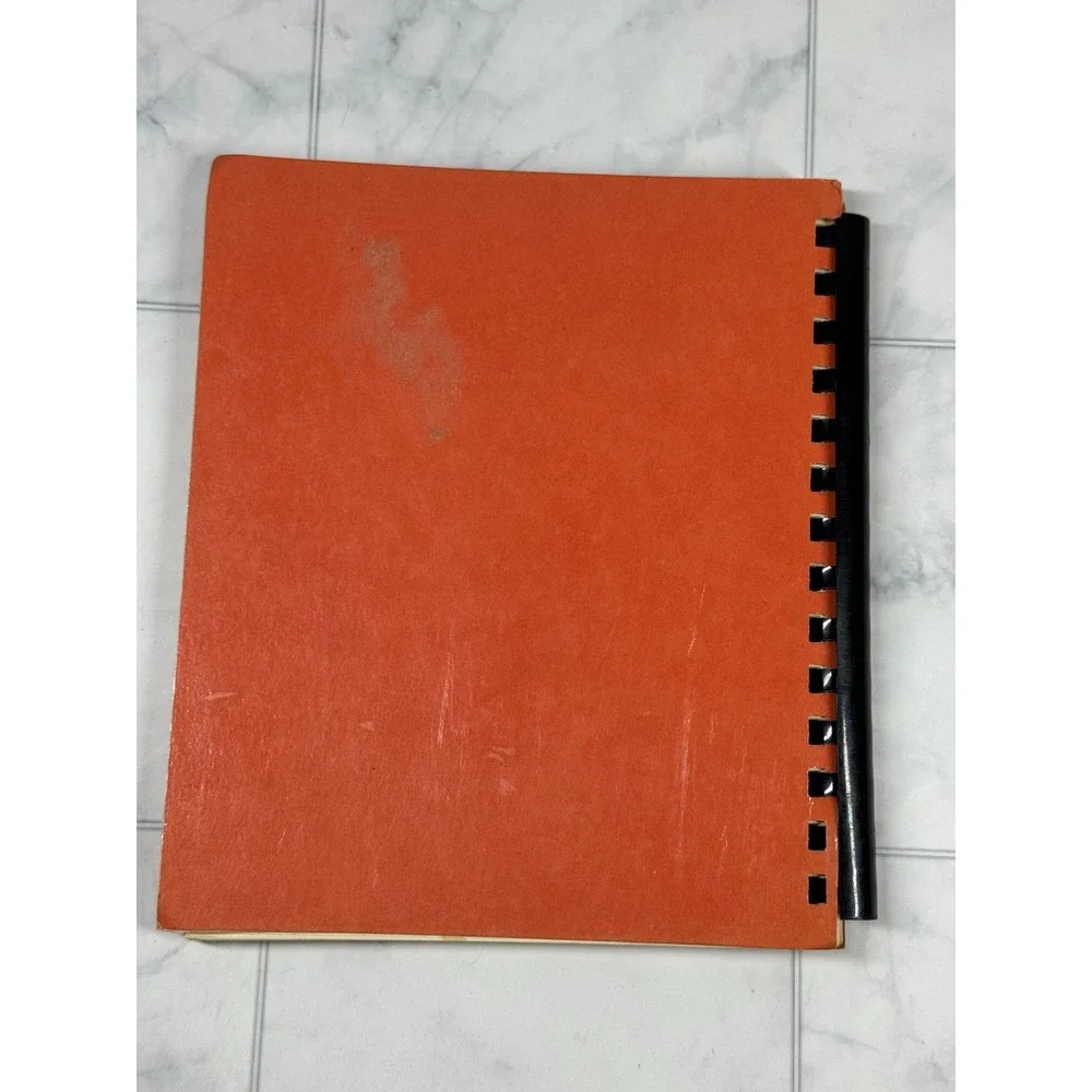Vintage 1980 Coolidge Ward Relief Society Cookbook LDS Community Recipes Orange